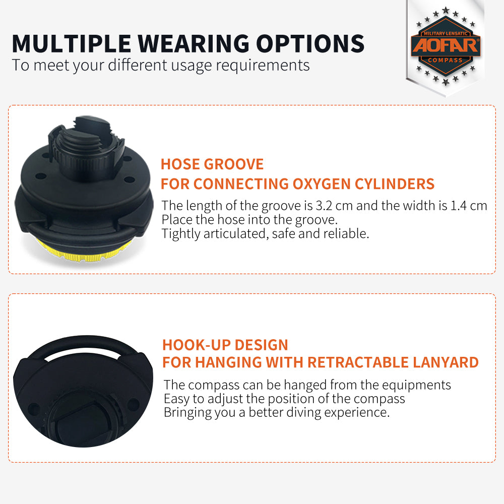 AF-Q60C Diving Compass Hose Groove Style