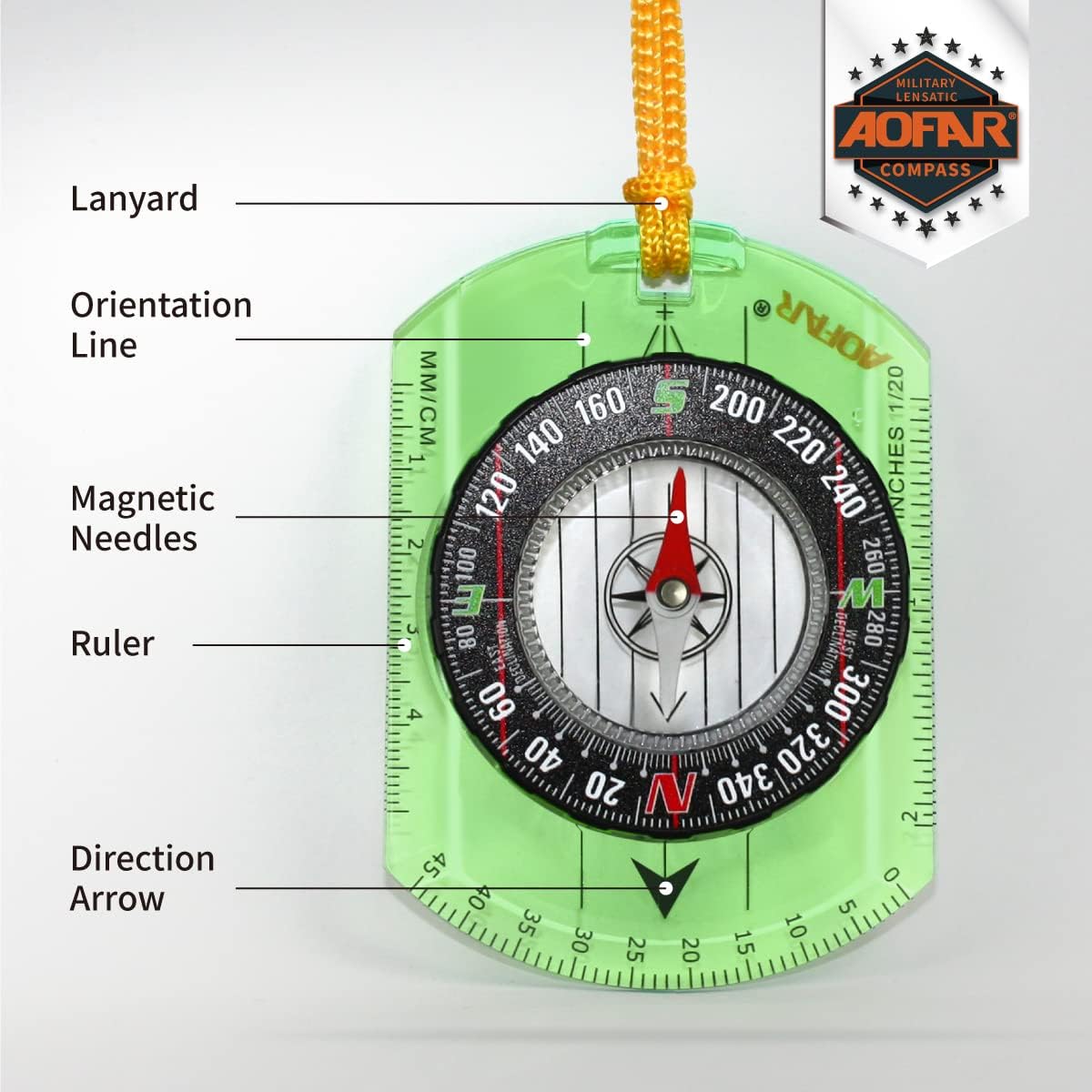 AF-362 Orienteering Compass