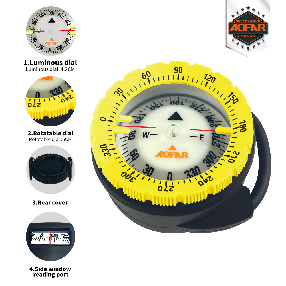 AF-Q60C Diving Compass Hose Groove Style
