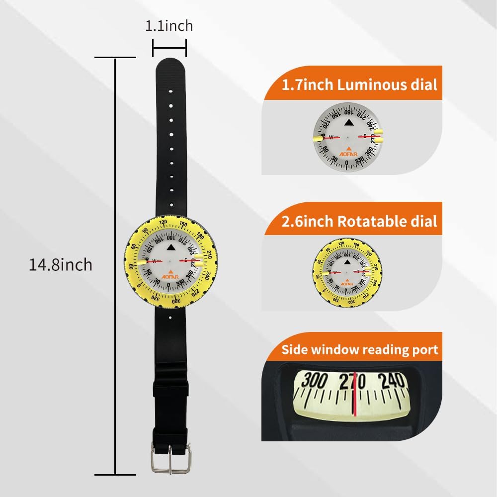 AF-Q60A Diving Compass Wrist Strap Style