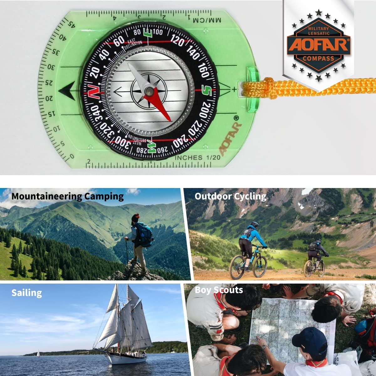 AF-362 Orienteering Compass