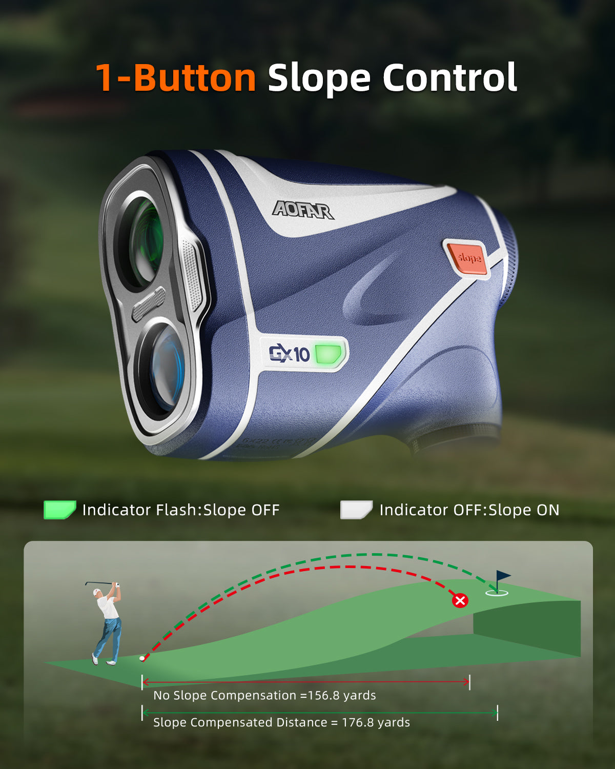 GX10 Golf Rangefinder 1200Yards