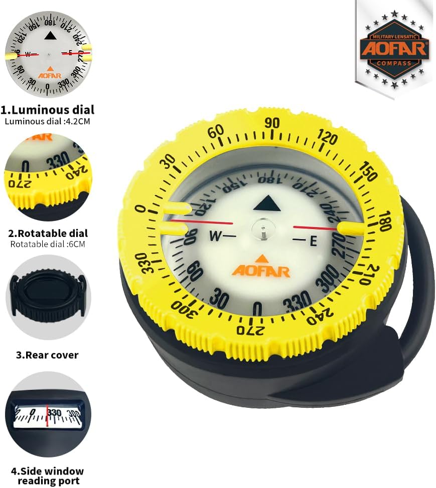 AF-Q60C Diving Compass Hose Groove Style