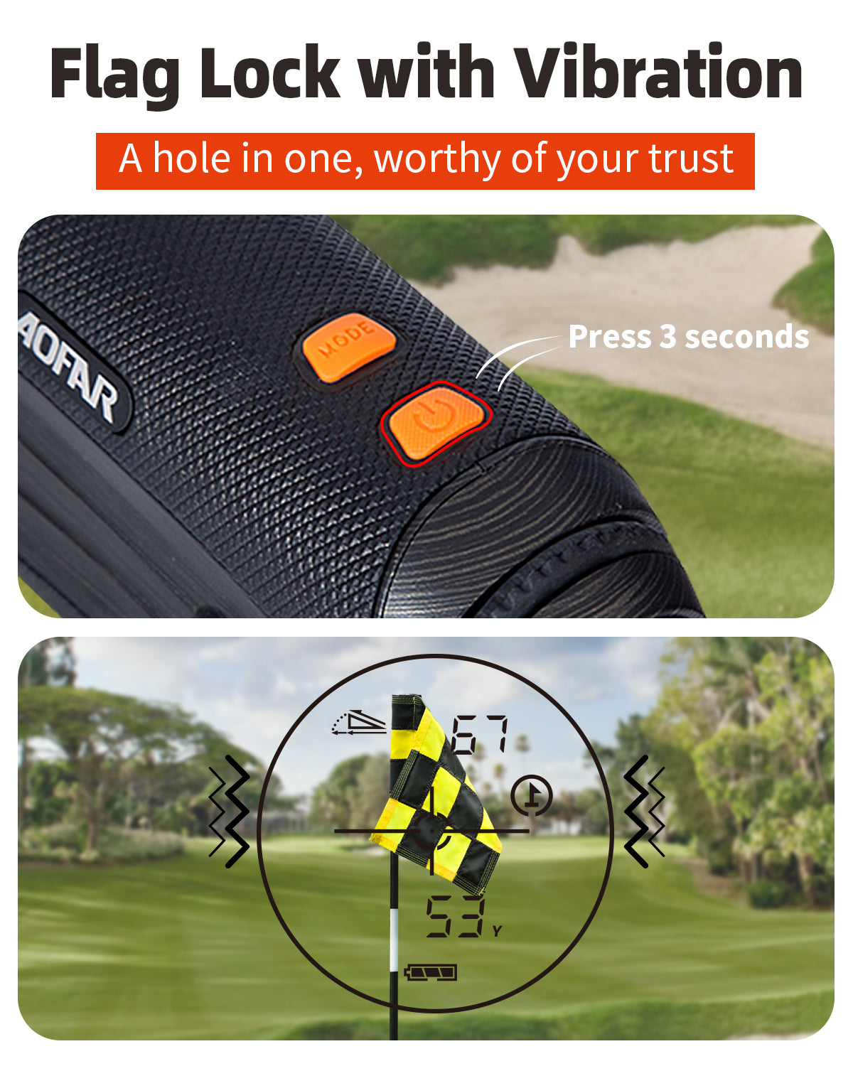 AOFAR GX-2S PRO Rangefinder | Golf & Hunting Laser Range Finder