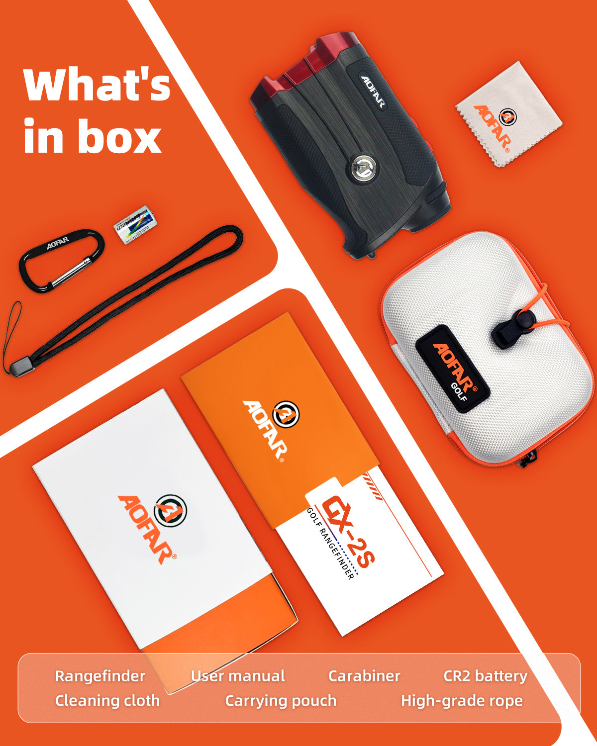 AOFAR GX-2S Rangefinder | Golf and Hunting Laser Distance Finder