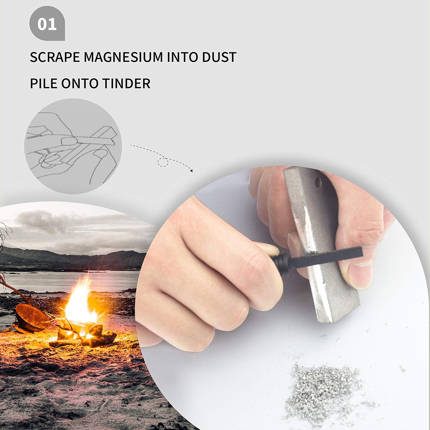 AF-374 Magnesium Fire Starter(2-Pack)