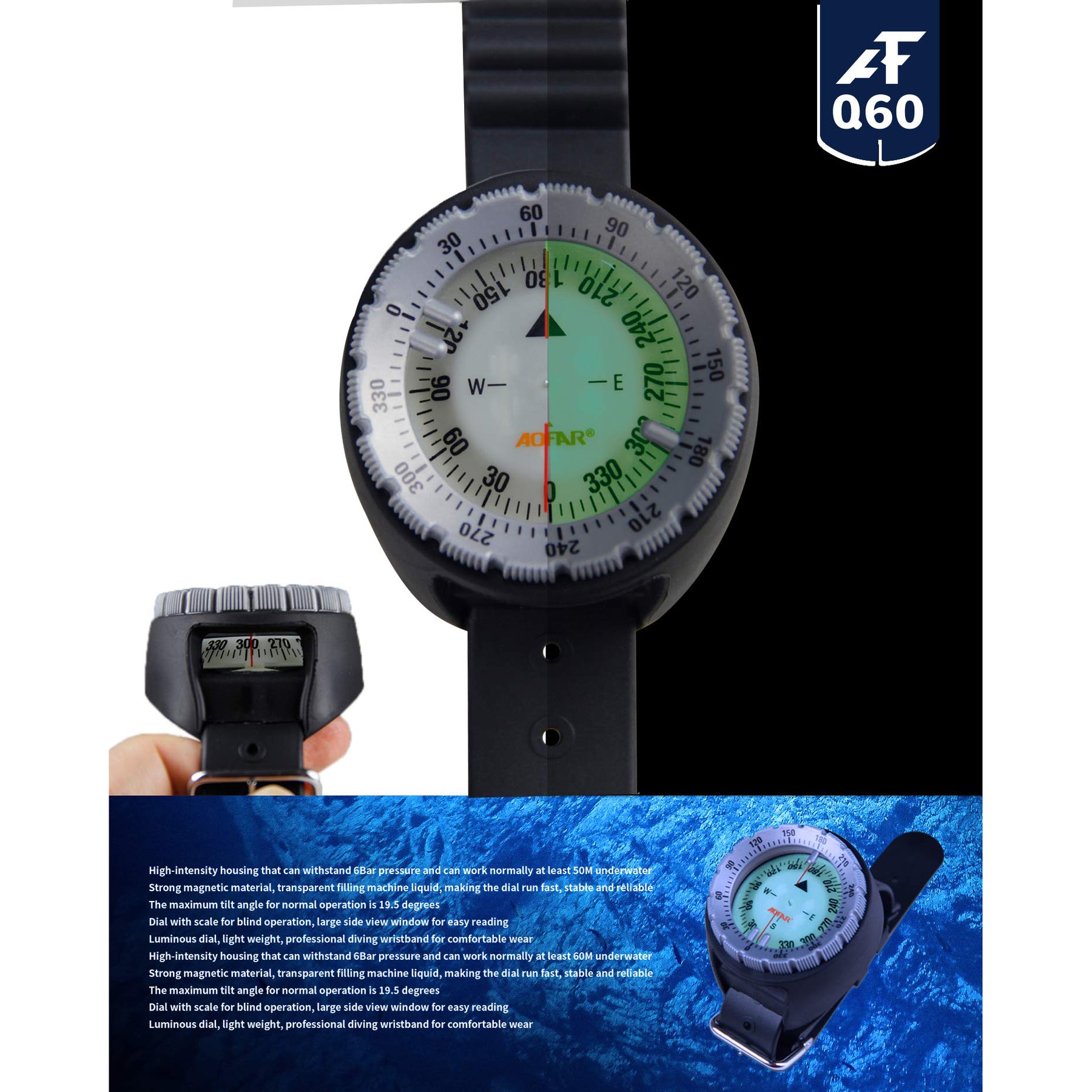 AF-Q60 Dive Wrist Compass